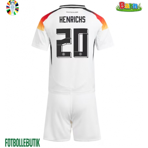 Tyskland Benjamin Henrichs #20 Hemmaställ Barn EM 2024 Kortärmad (+ Korta byxor)